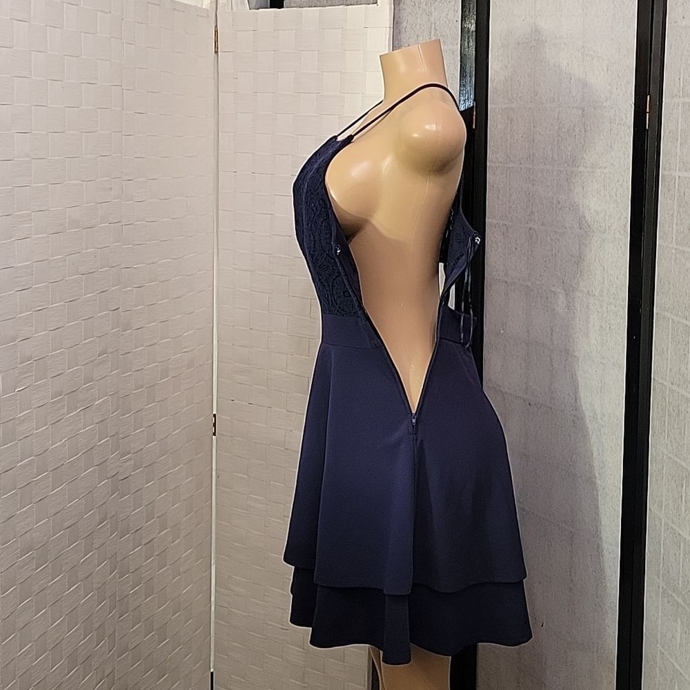 BRAND NEW DIANE LACE SLIT CUTOUT MINI DRESS - Picture 9 of 14
